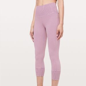 LULULEMON PINK ACID WASH LEGGINGS WORN ONCE 4